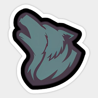 Alpha Industries Wolf- Blue Small Sticker